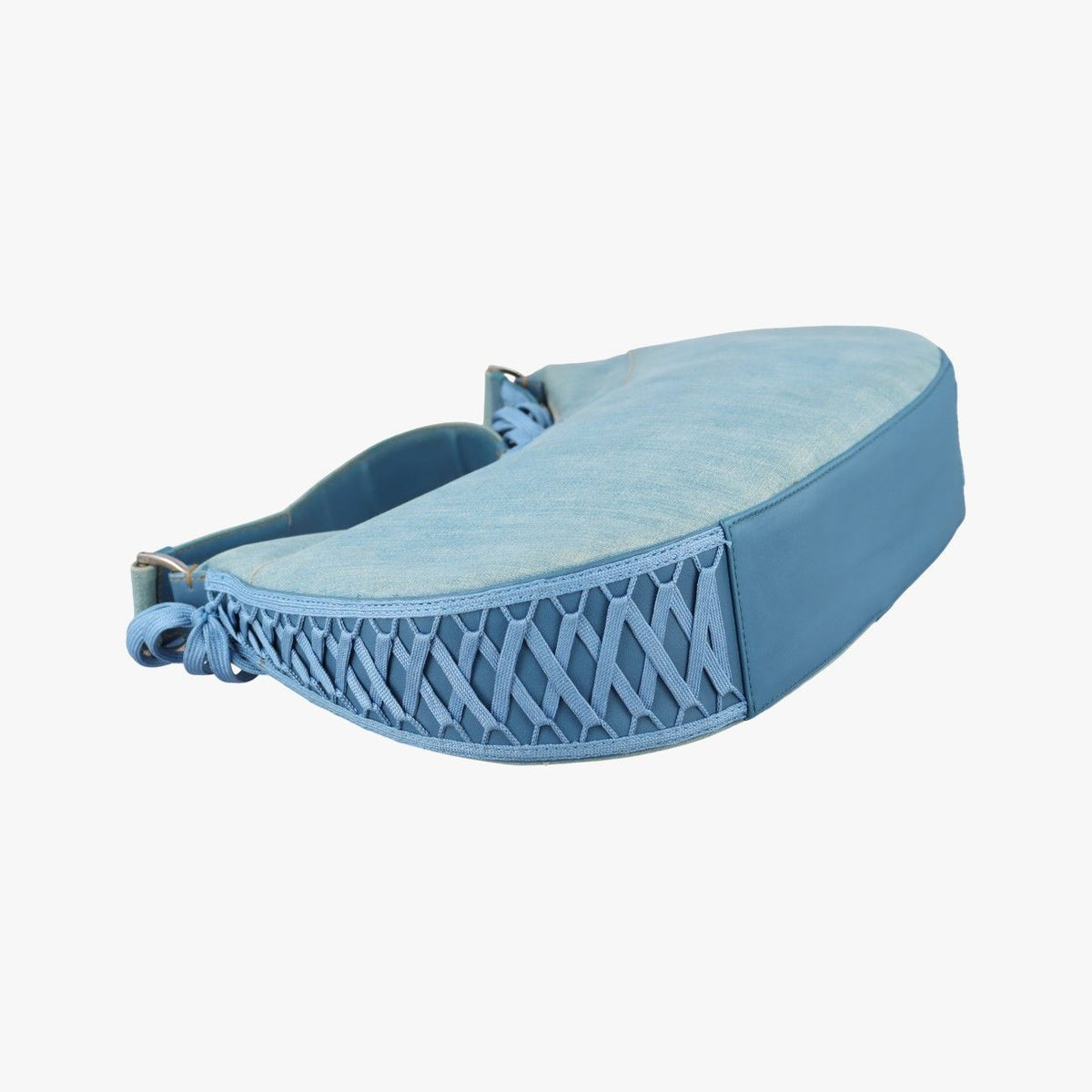Dior Admit It Shoulder Bag Blue Denim — view 7