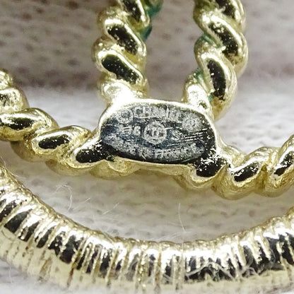 Chanel Earrings CC Logo Metal Champagne Gold — view 7