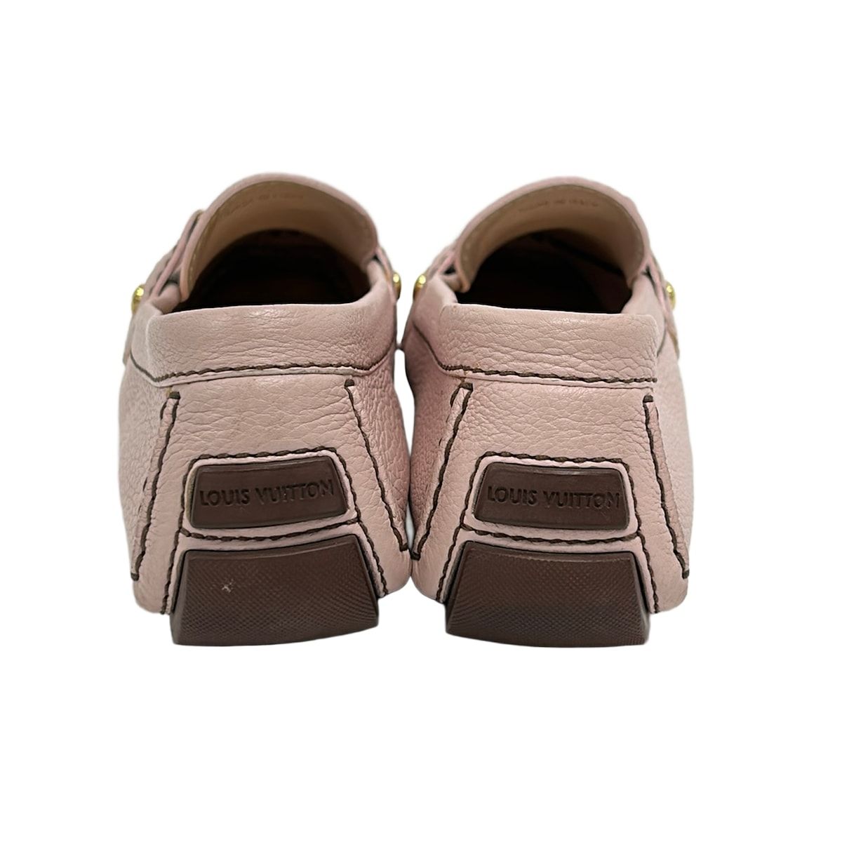 Louis Vuitton Driving Shoes Pink Leather — view 3