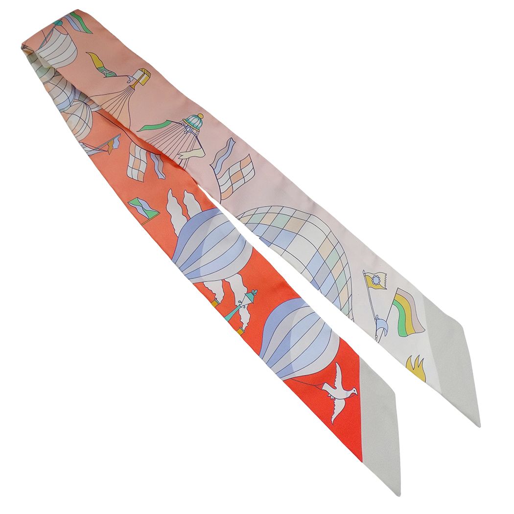 Hermes Scarf Twilly les Folies du Ciel Madness in the Sky Silk Multi 14 — view 2