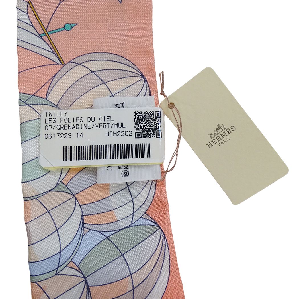 Hermes Scarf Twilly les Folies du Ciel Madness in the Sky Silk Multi 14 — view 4