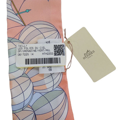Hermes Scarf Twilly les Folies du Ciel Madness in the Sky Silk Multi 14 — view 4