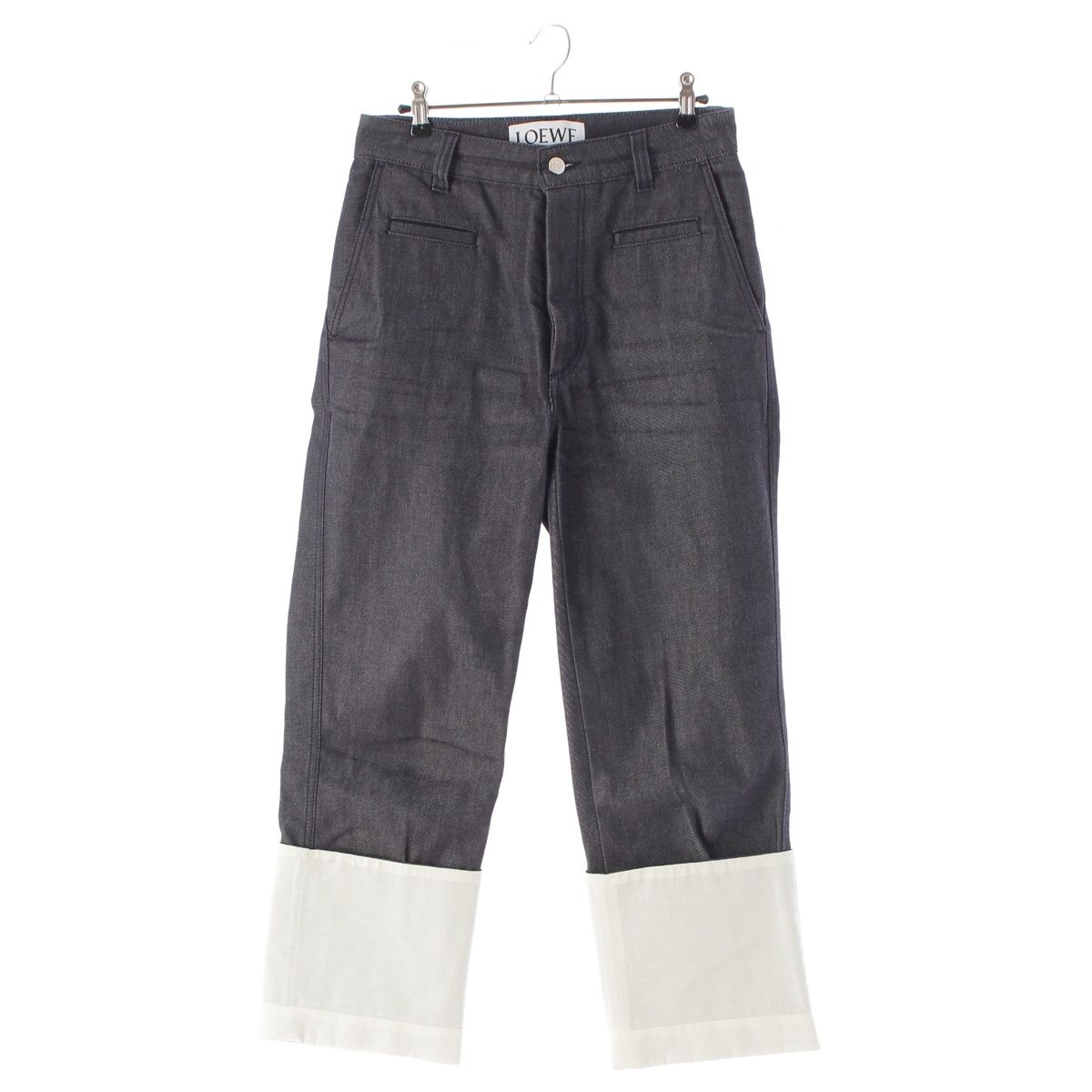 Loewe Cotton Anagram Fisherman Denim Pants Indigo 36