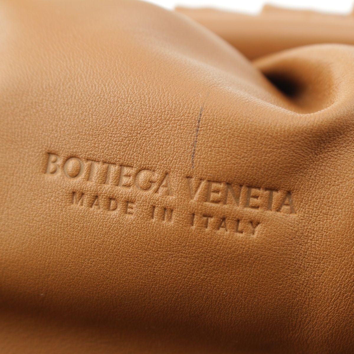 Bottega Veneta the Pouch Leather Clutch Brown Camel — view 7