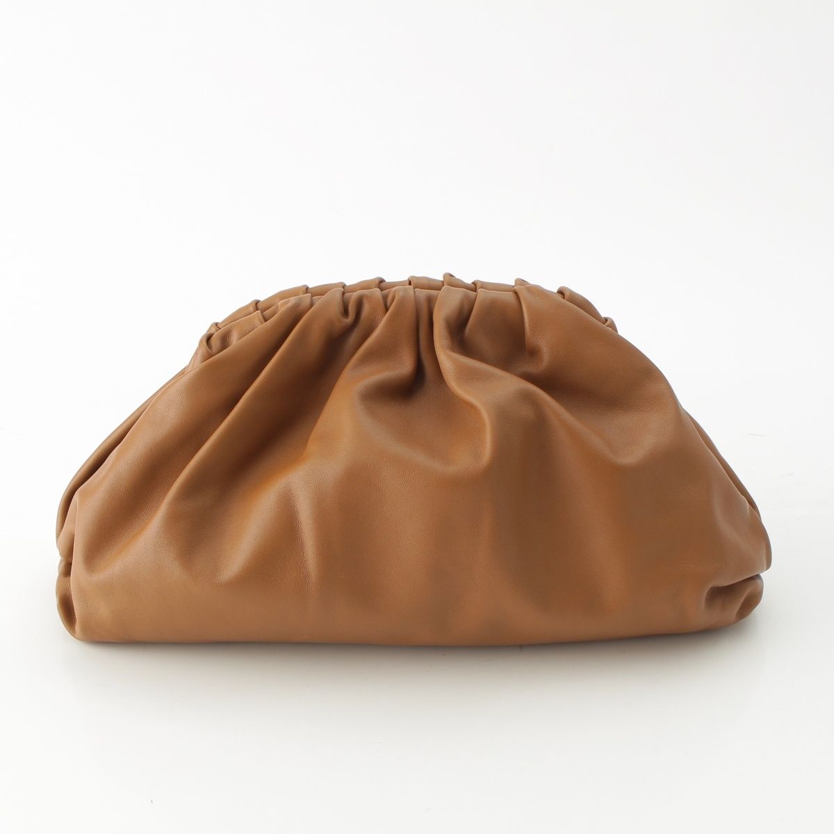 Bottega Veneta the Pouch Leather Clutch Brown Camel — view 4