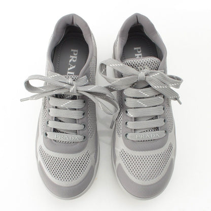 Prada Re-Nylon Logo Mesh Lace-up Sneakers Gray — view 2