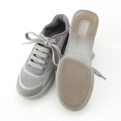 Prada Re-Nylon Logo Mesh Lace-up Sneakers Gray — view 5