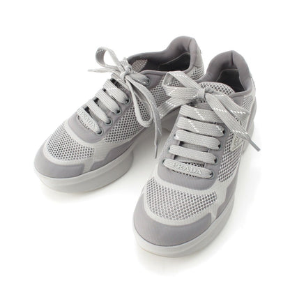 Prada Re-Nylon Logo Mesh Lace-up Sneakers Gray