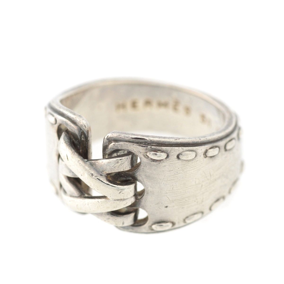 Hermes Mexico Mexique Vintage Double Ring Silver