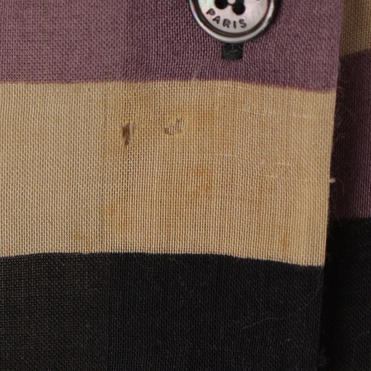 Hermes Wool Silk All Over Print Long Sleeve Shirt Blouse Purple 36 — view 8