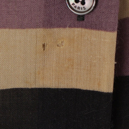 Hermes Wool Silk All Over Print Long Sleeve Shirt Blouse Purple 36 — view 8