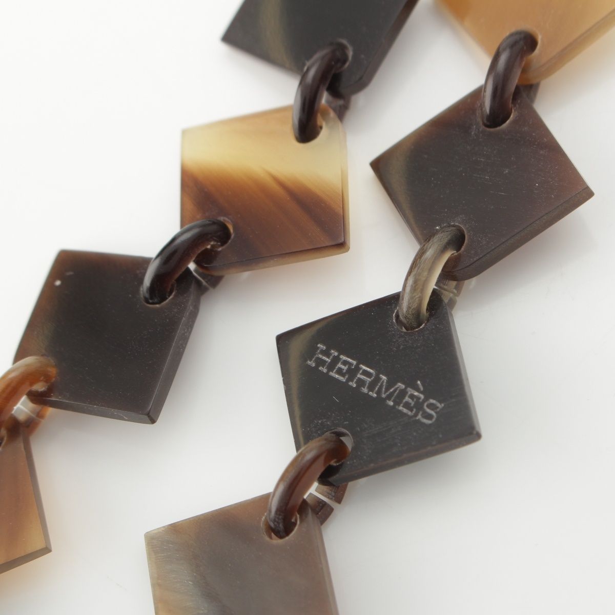 Hermes Diva Buffalo Horn Necklace Brown — view 7