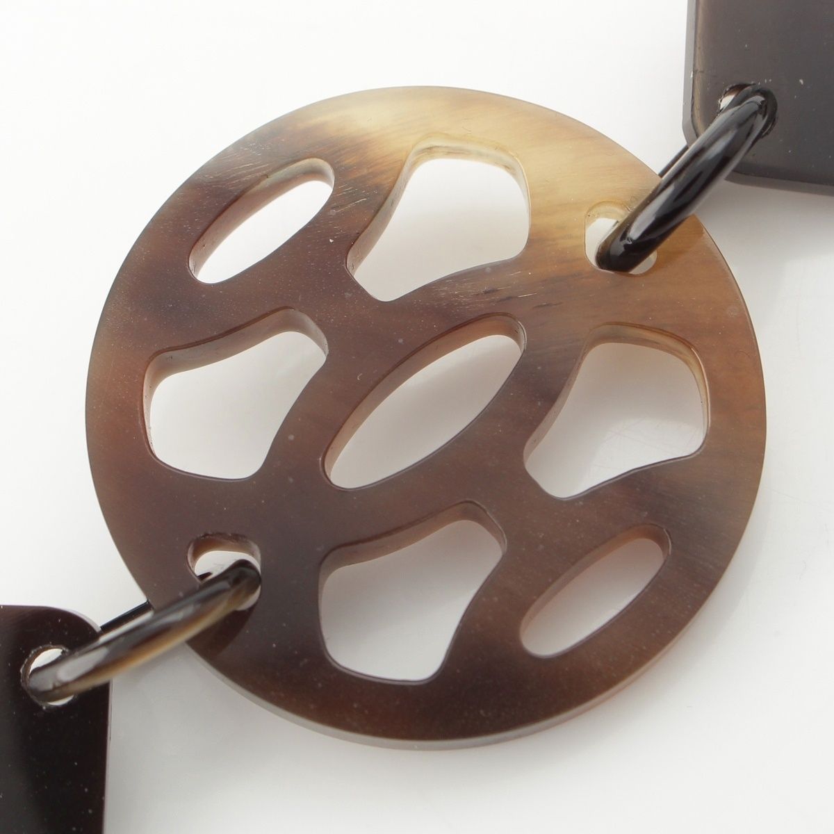 Hermes Diva Buffalo Horn Necklace Brown — view 5
