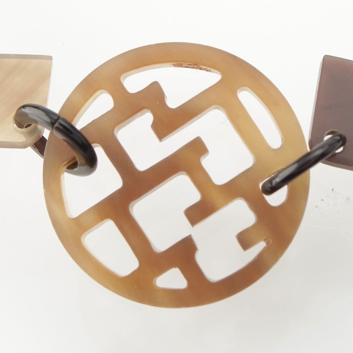 Hermes Diva Buffalo Horn Necklace Brown — view 4