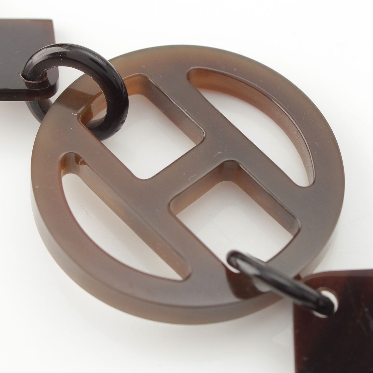 Hermes Diva Buffalo Horn Necklace Brown — view 6