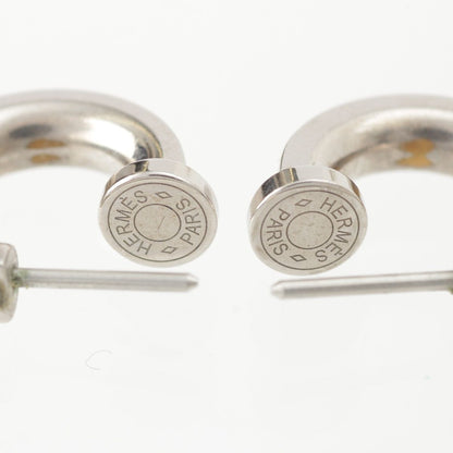 Hermes O'Kelly Cadenas Metal Swift Earrings Silver Gold Brown — view 8