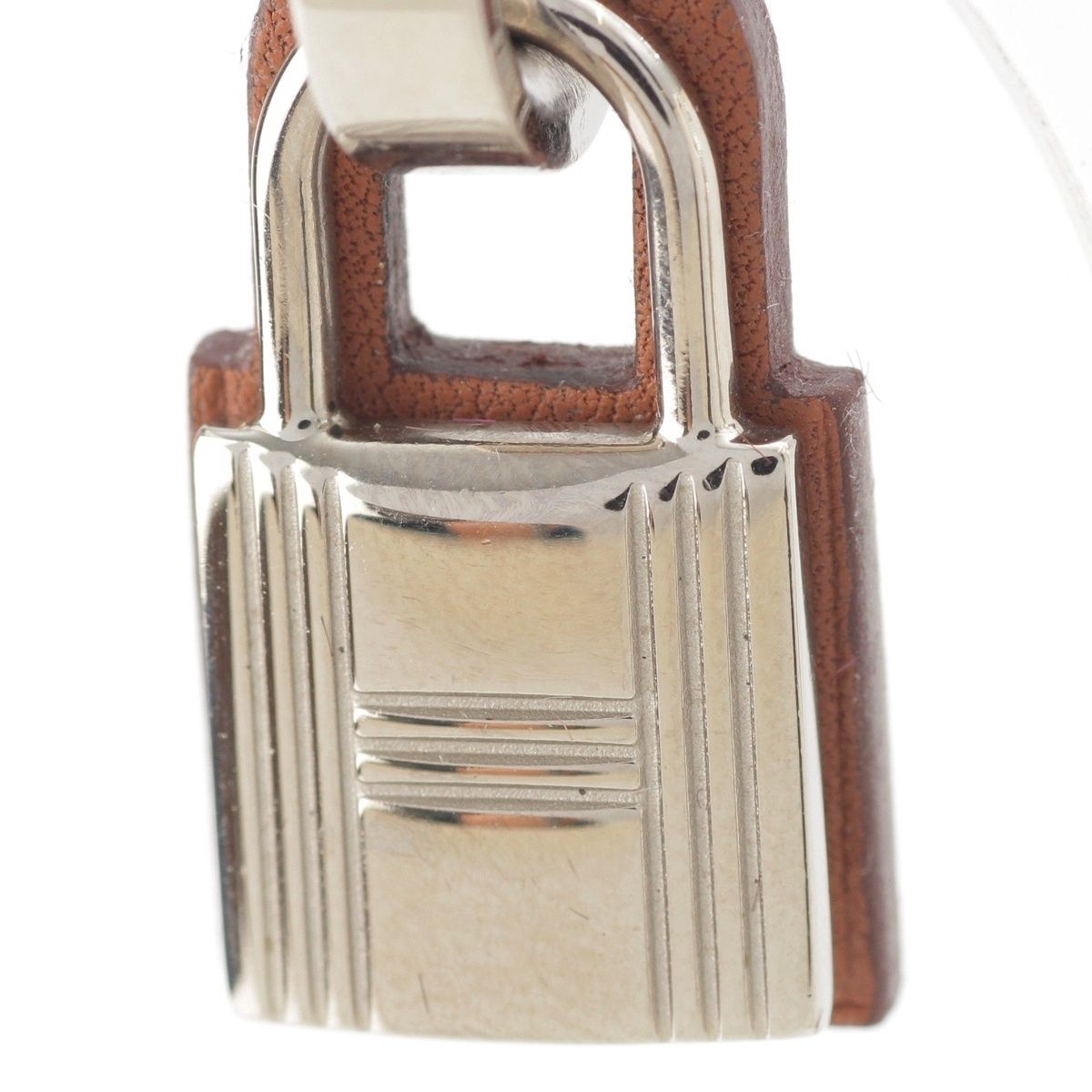 Hermes O'Kelly Cadenas Metal Swift Earrings Silver Gold Brown — view 4
