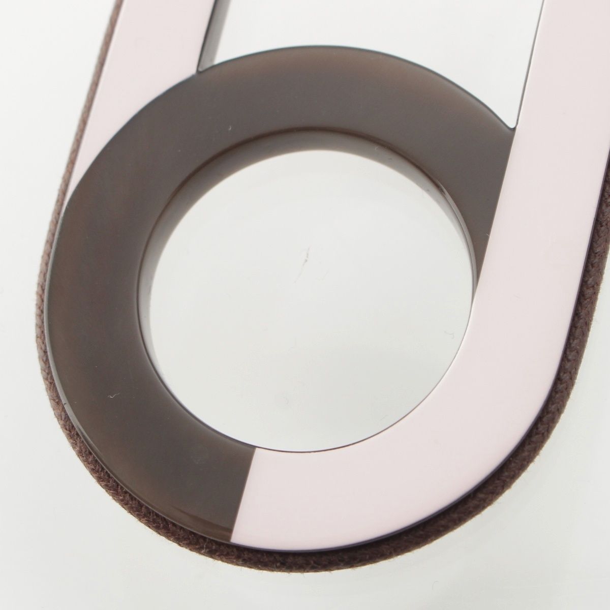 Hermes Variation Buffalo Horn Pendant Pink Brown — view 4