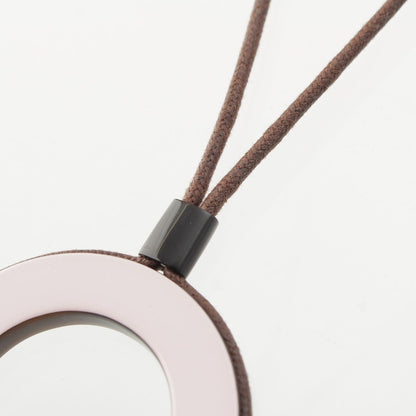 Hermes Variation Buffalo Horn Pendant Pink Brown — view 5