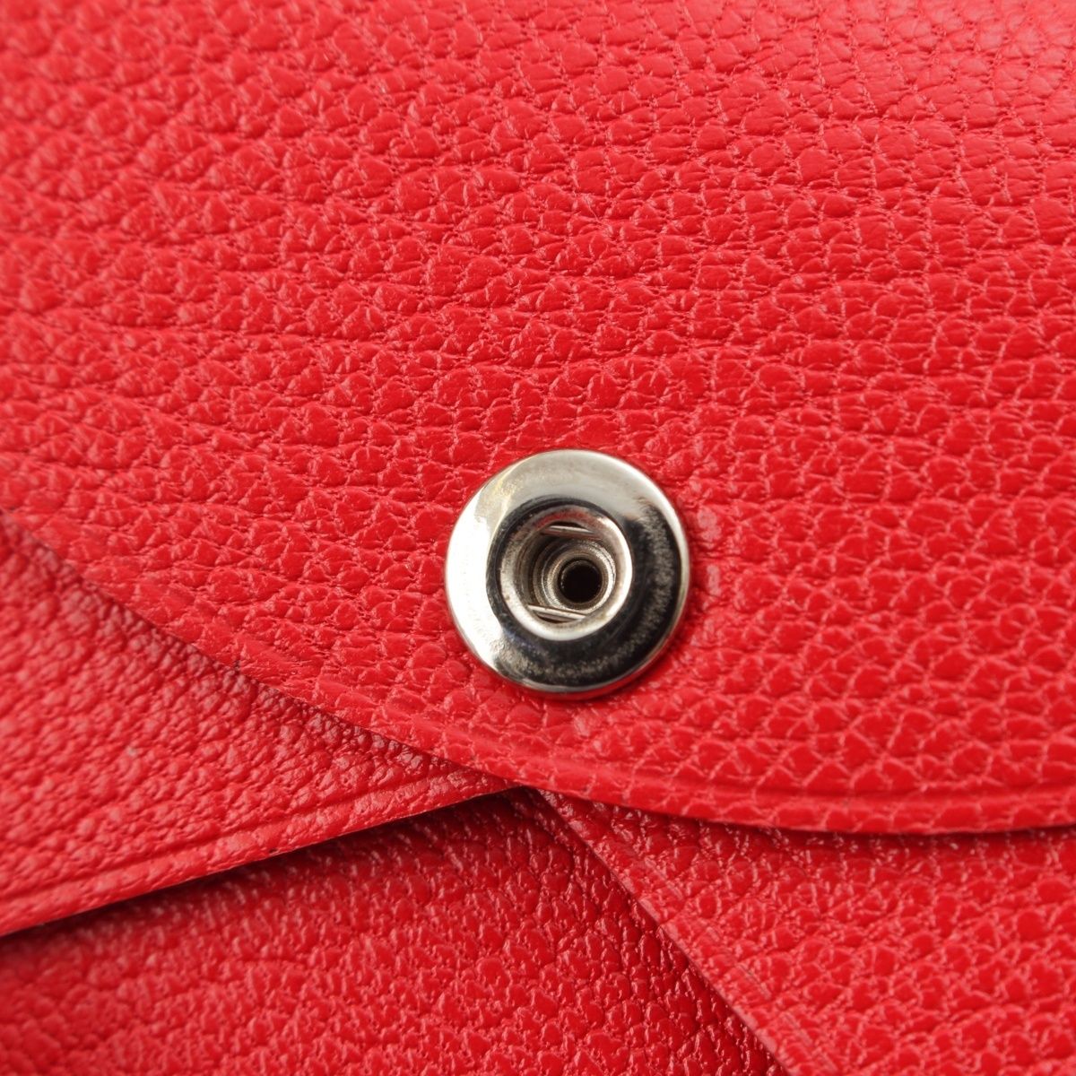 Hermes Calvi Chevre Chamkila Card Case Rouge Decou — view 7
