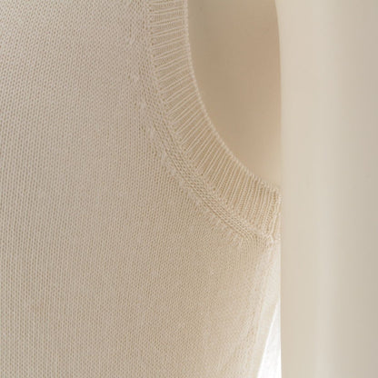 Dior Cashmere Silk Flower Graphic Sleeveless Top Hiver Off White Multicolor 34 — view 7