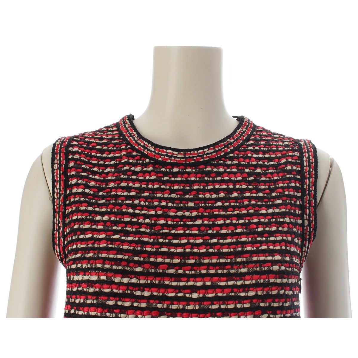 Dior Raf Simons Era Nylon Polyester Summer Sleeveless Dress Black Red 34 — view 5