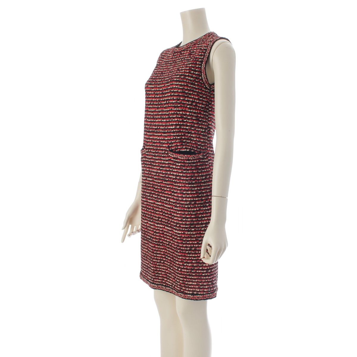 Dior Raf Simons Era Nylon Polyester Summer Sleeveless Dress Black Red 34 — view 2