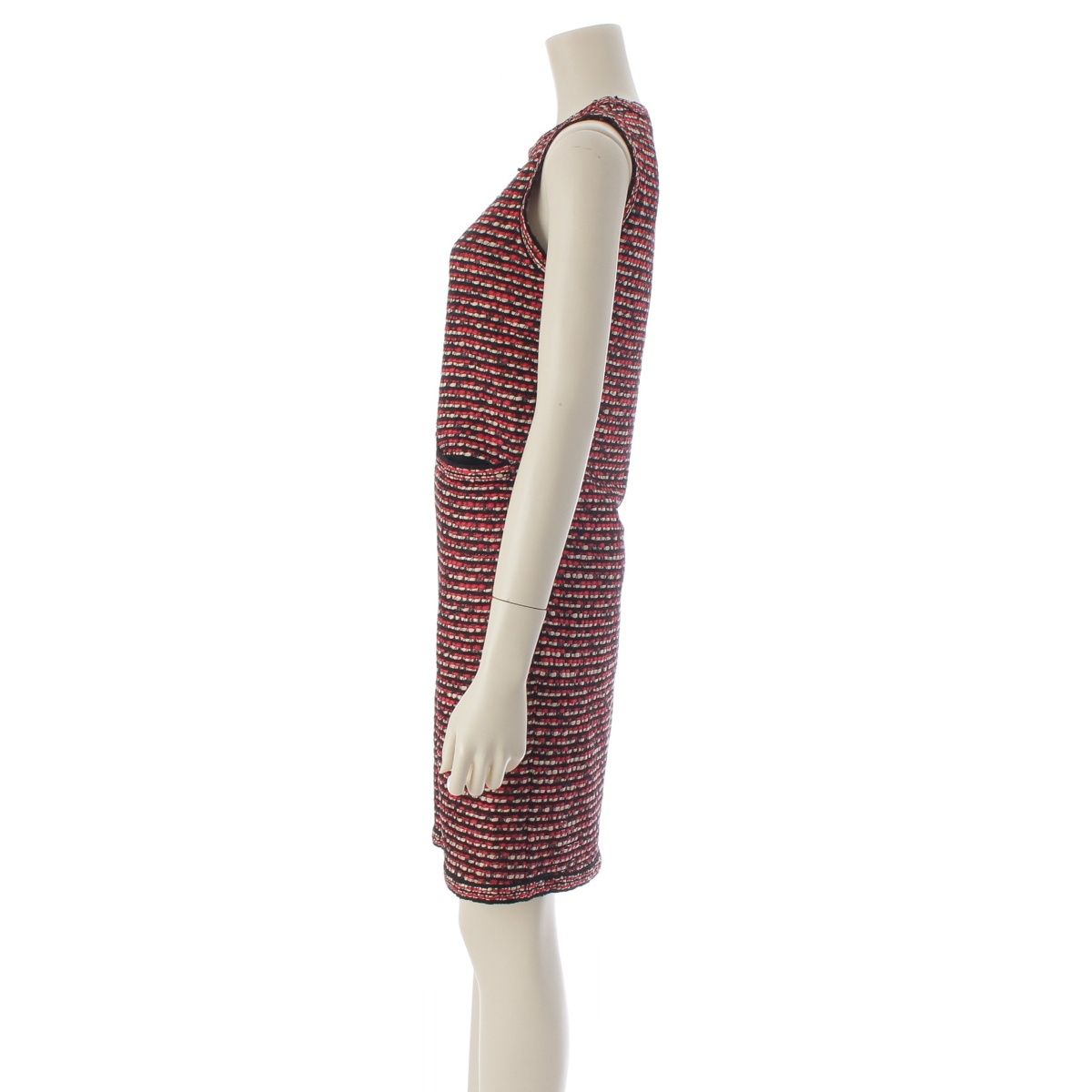 Dior Raf Simons Era Nylon Polyester Summer Sleeveless Dress Black Red 34 — view 3
