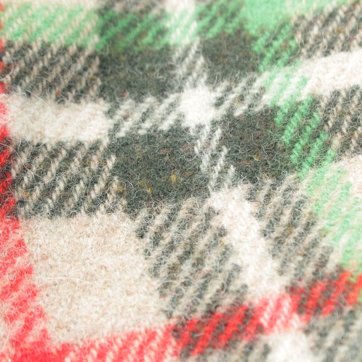 Miu Miu Wool Melton Check Back Logo Midi Skirt Green Red Beige 38 — view 6