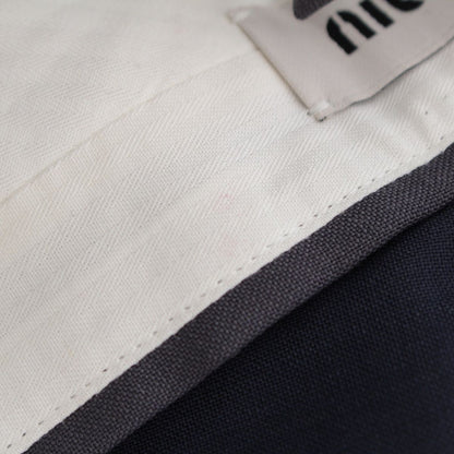 Miu Miu Technical Wool Bicolor Bermuda Shorts Gray Navy — view 7