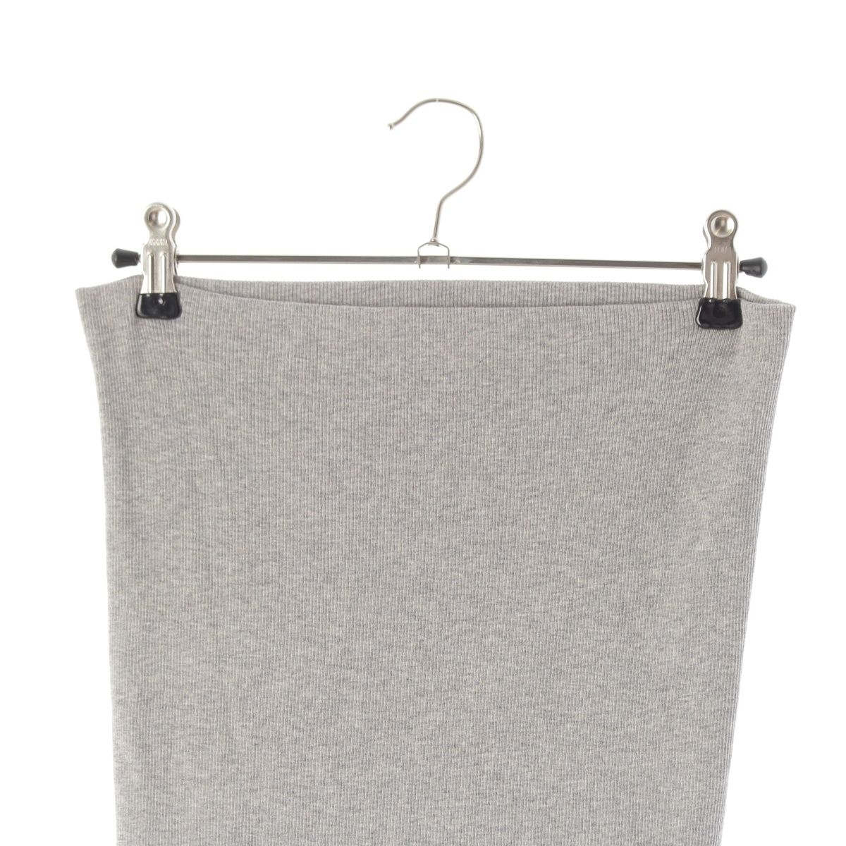 Miu Miu Technical Fabrics Logo Ribknit Easy Mini Skirt Amaranthbordeaux Gray 36 — view 3