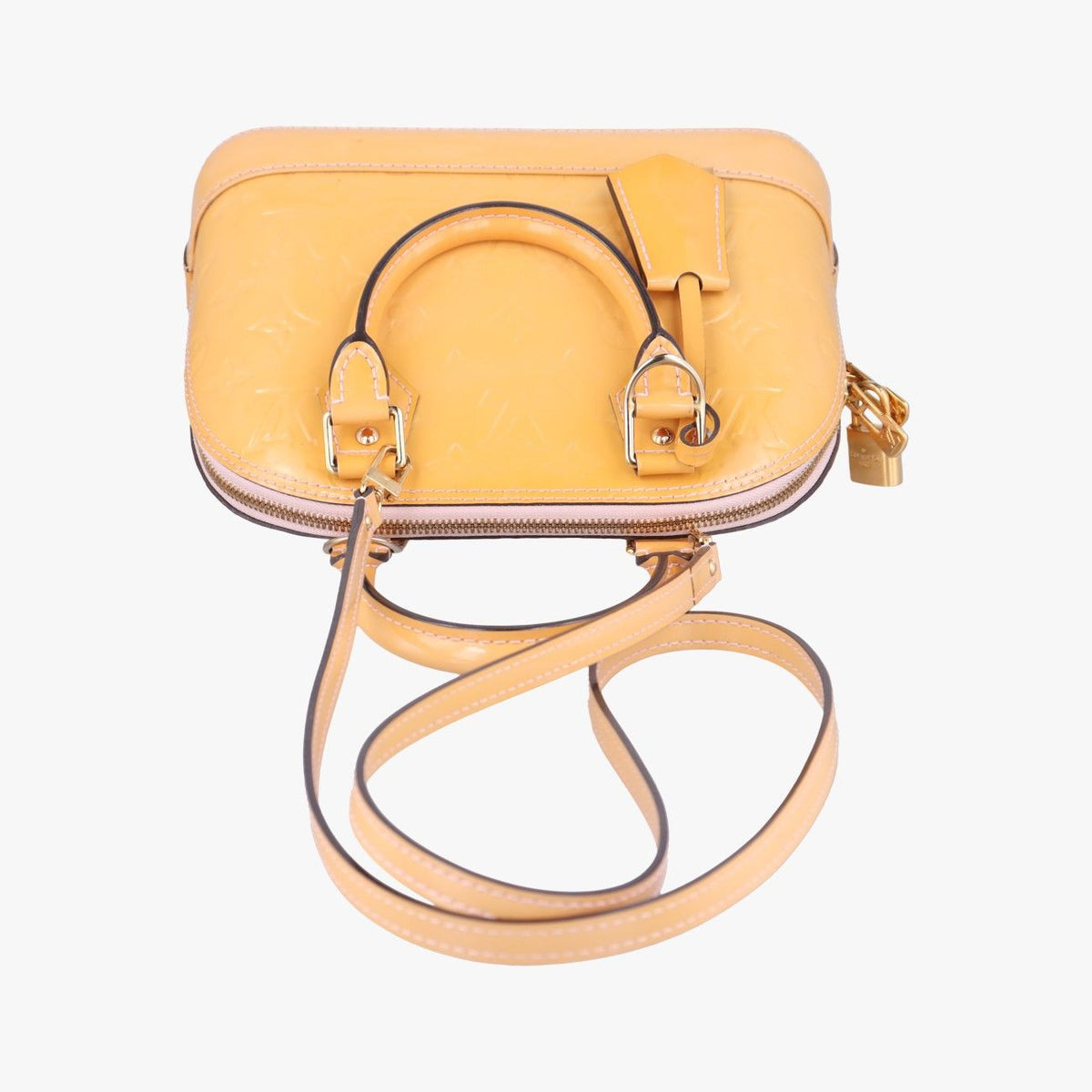 Louis Vuitton Alma BB Rose Florentine Vernis Handbag — view 8