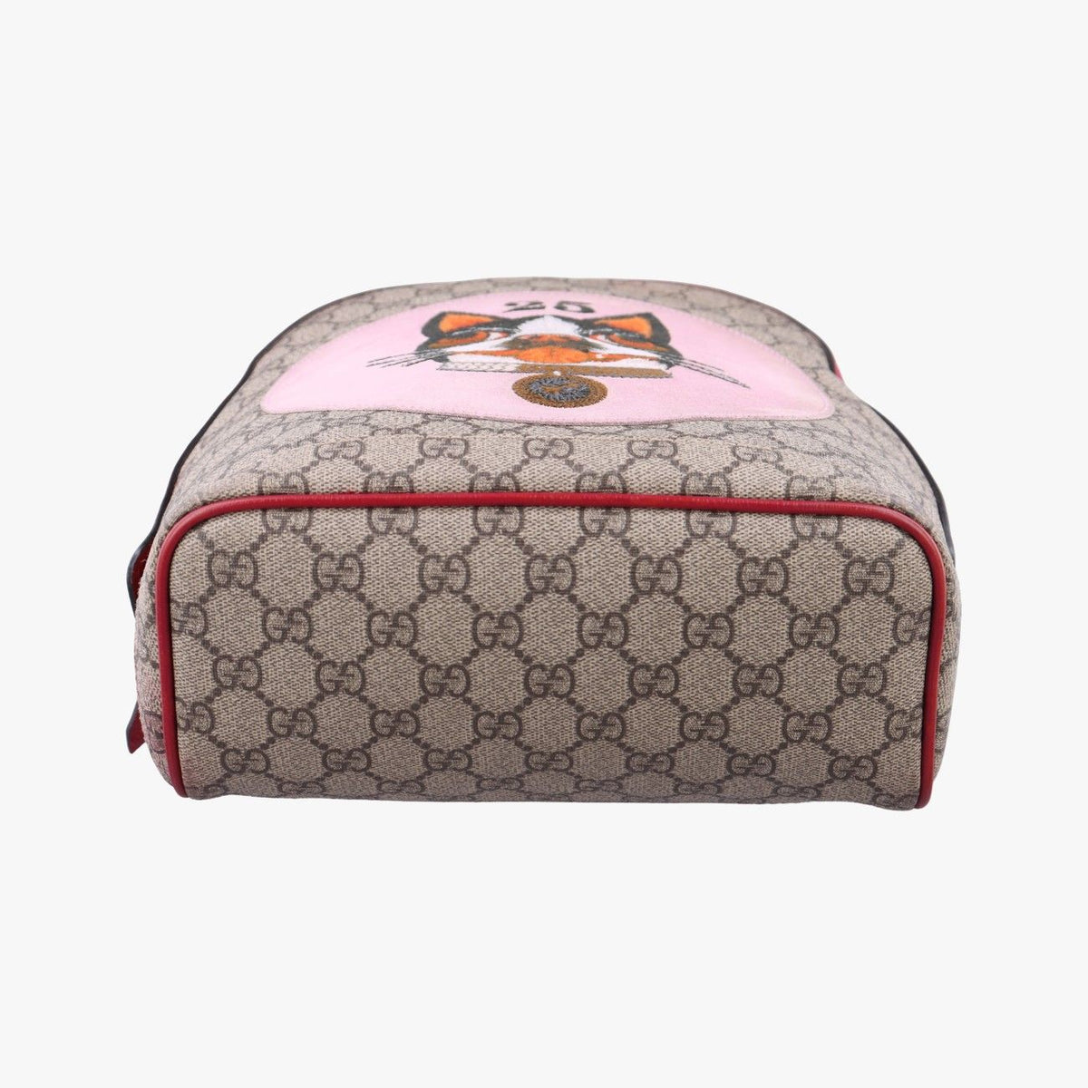 Gucci GG Supreme Bosco Dog Print Beige Multicolor Leather Backpack — view 3