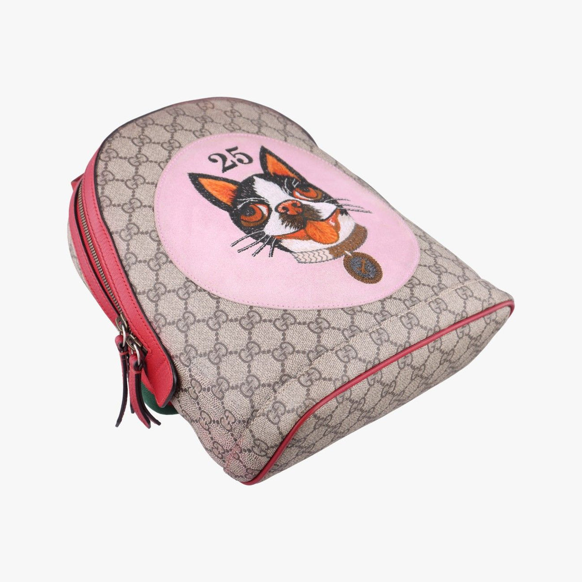 Gucci GG Supreme Bosco Dog Print Beige Multicolor Leather Backpack — view 5