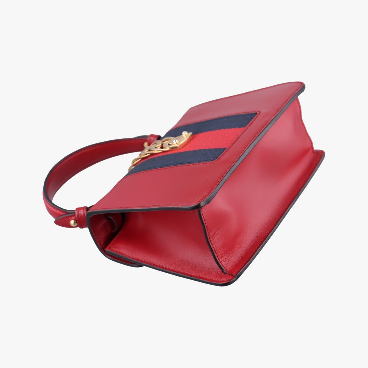 Gucci Sylvie Red Leather Shoulder Bag — view 7