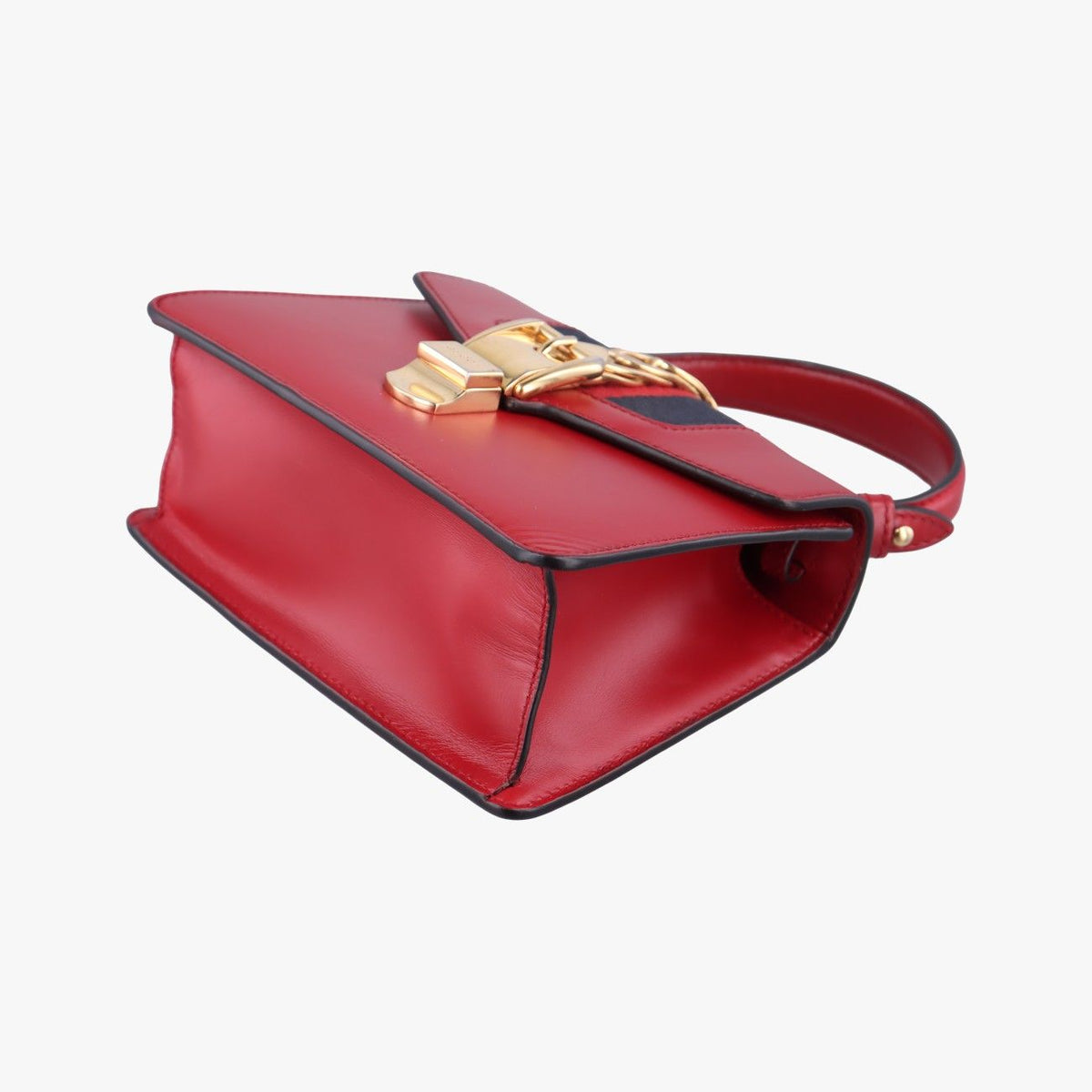 Gucci Sylvie Red Leather Shoulder Bag — view 4