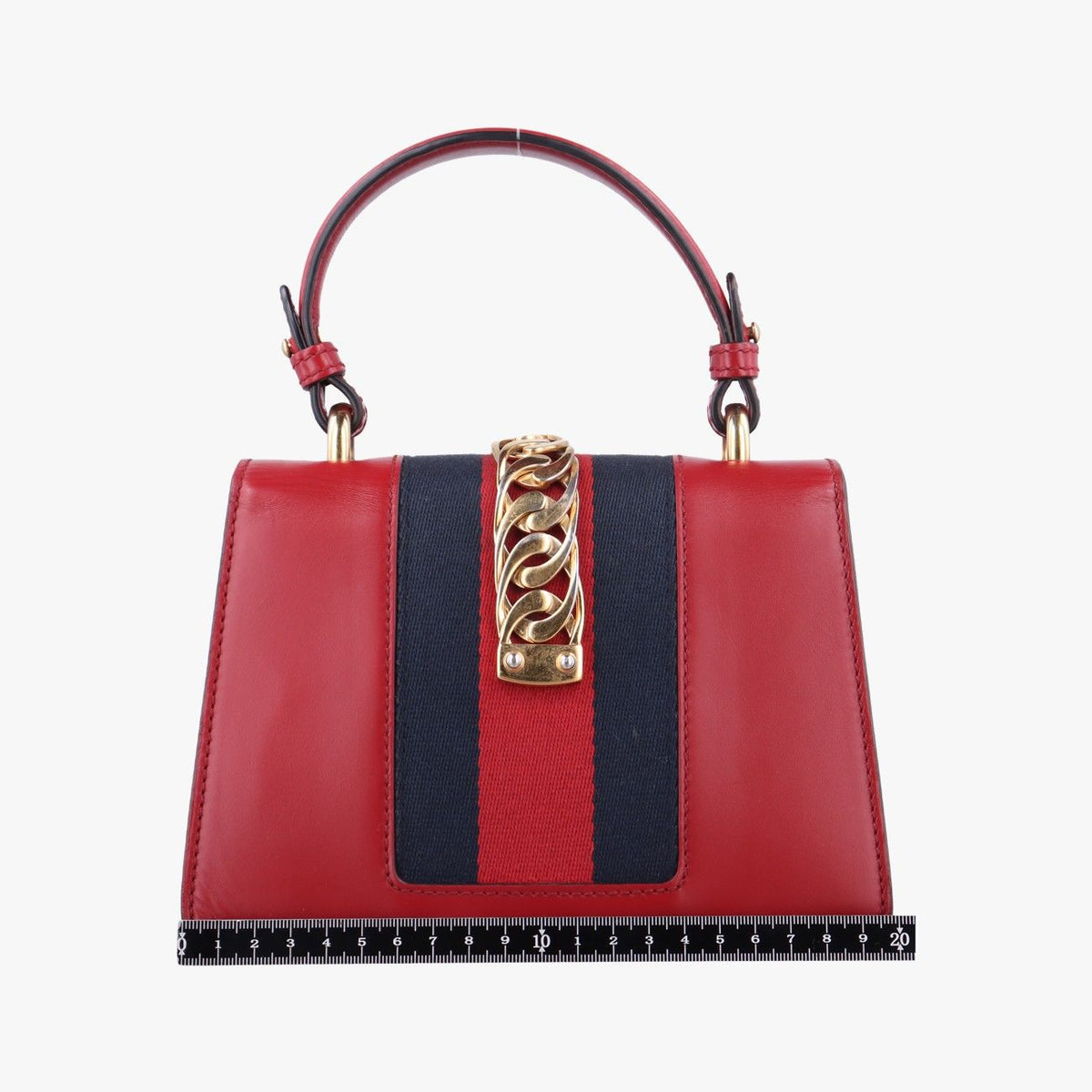 Gucci Sylvie Red Leather Shoulder Bag — view 2