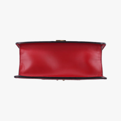 Gucci Sylvie Red Leather Shoulder Bag — view 3