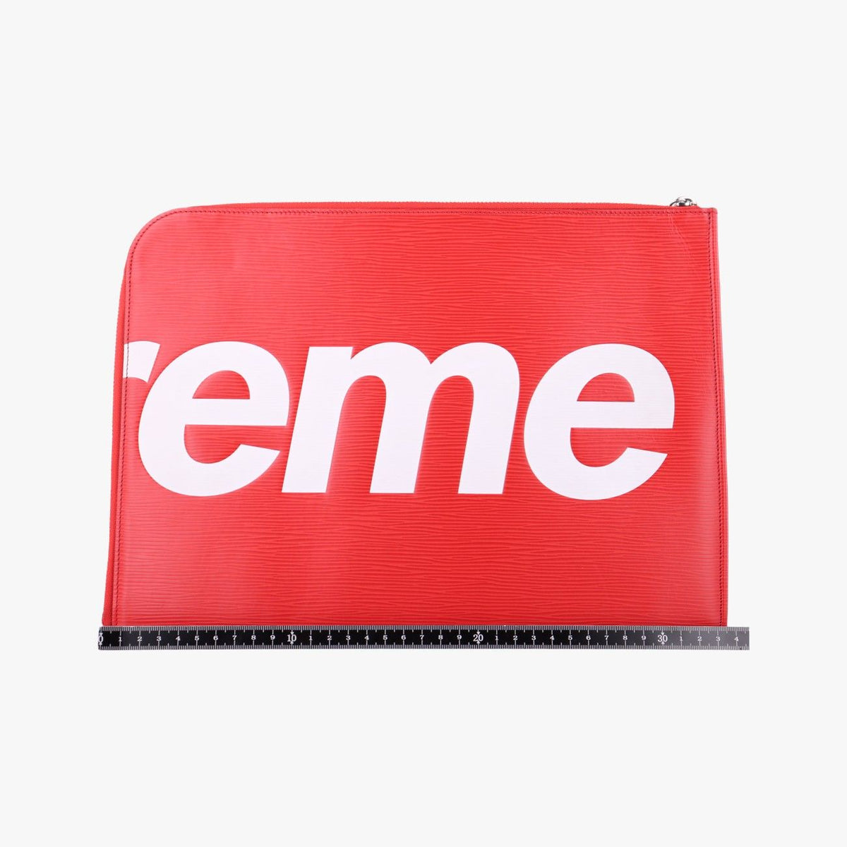 Louis Vuitton Pochette Jules GM Supreme Collaboration Rouge White Epi Pouch — view 2
