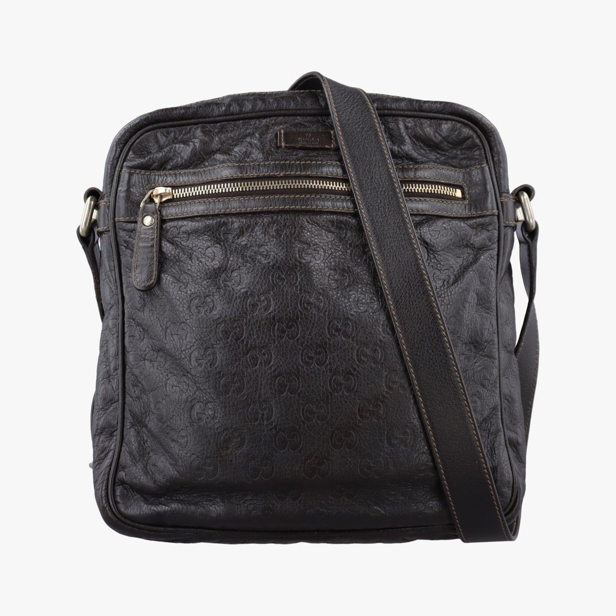 Gucci Guccissima Messenger Brown Leather