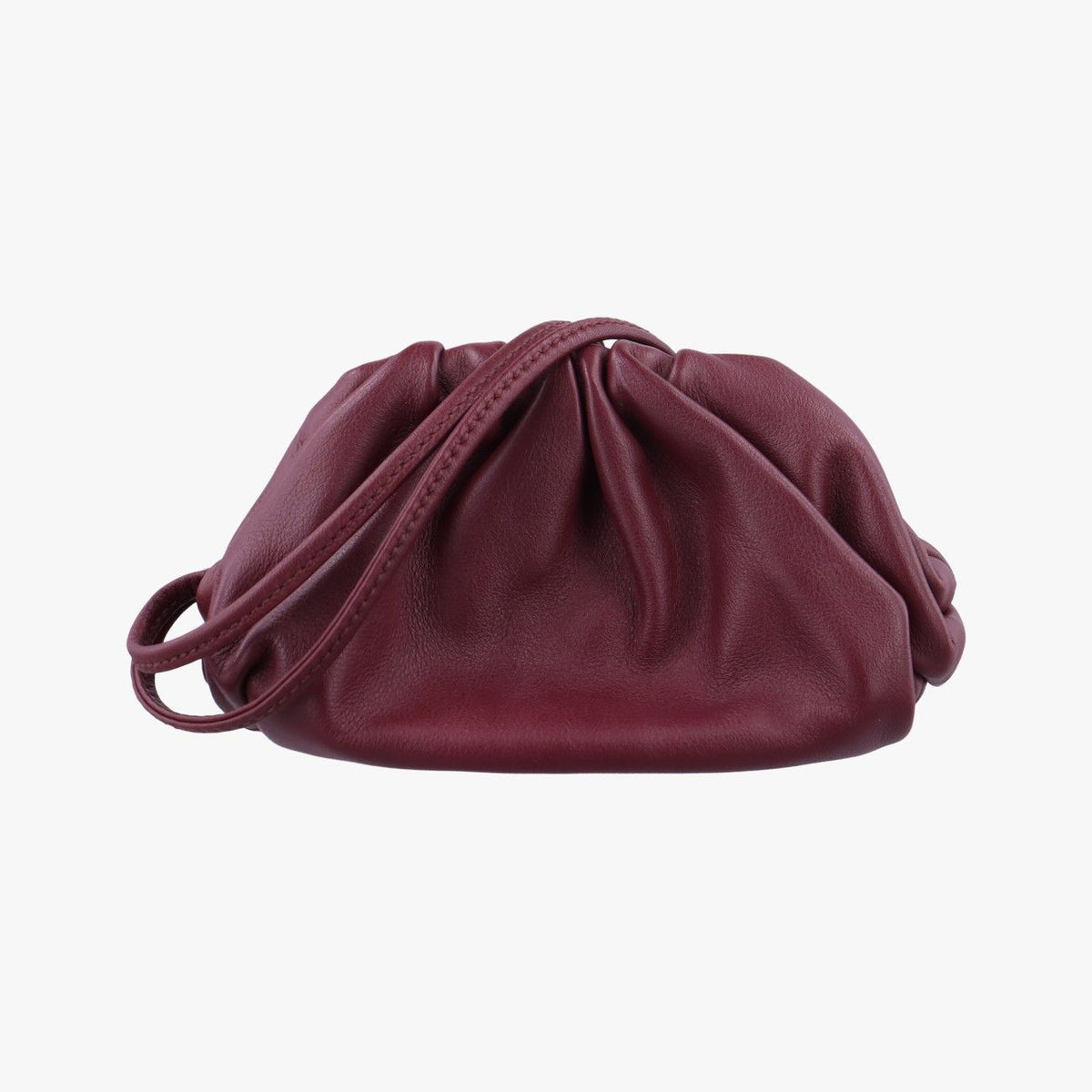 Bottega Veneta the Pouch Wine Red Lambskin