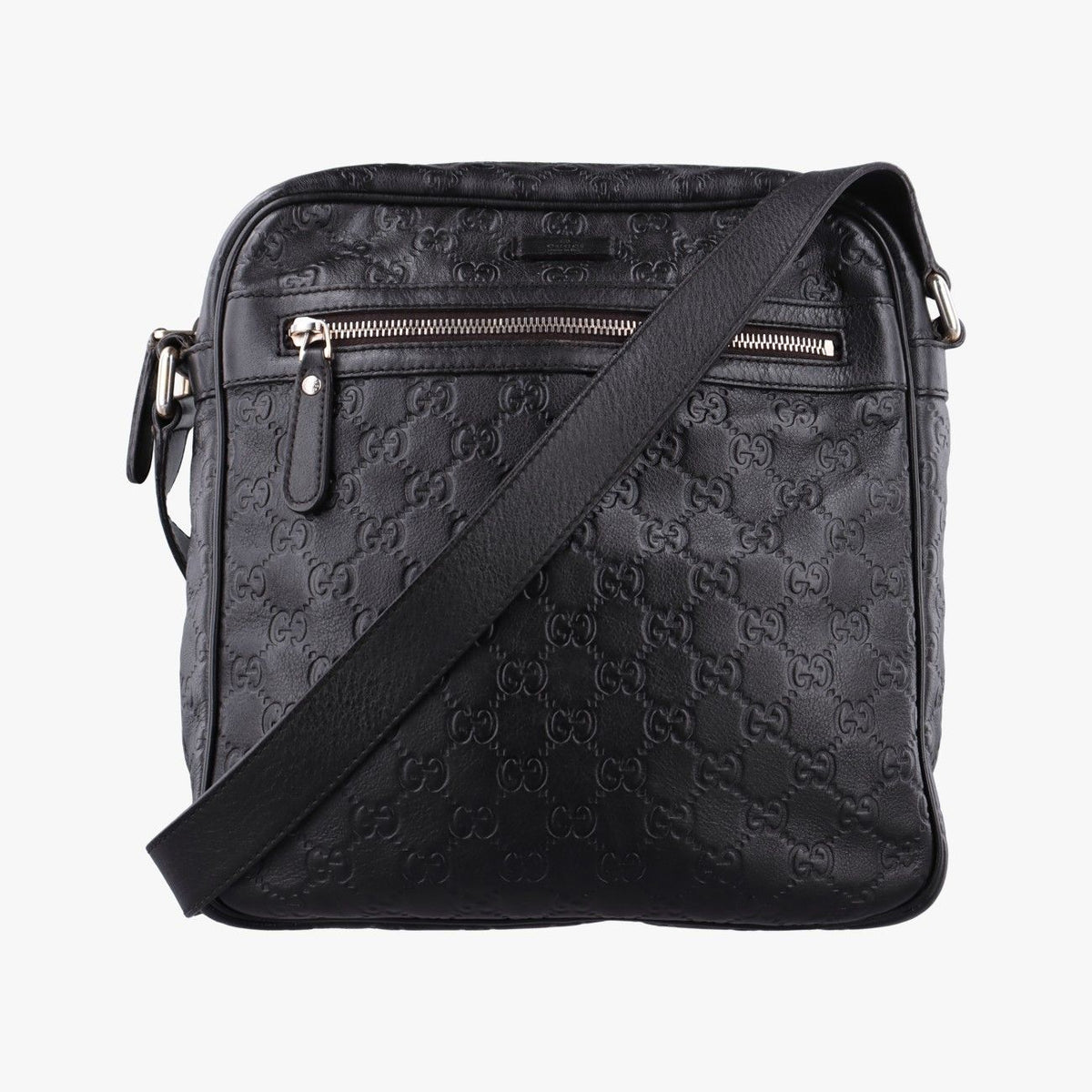 Gucci Guccissima Messenger Black Leather