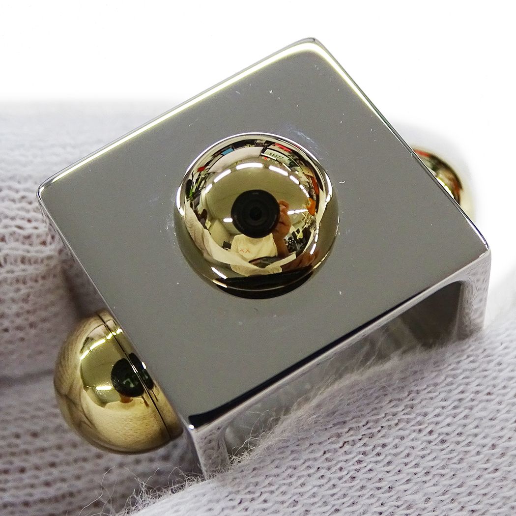 Hermes Scarf Ring Collier de Chien Cube Silver Gold — view 8