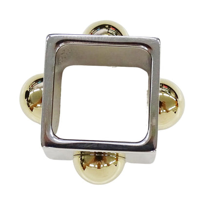 Hermes Scarf Ring Collier de Chien Cube Silver Gold — view 5