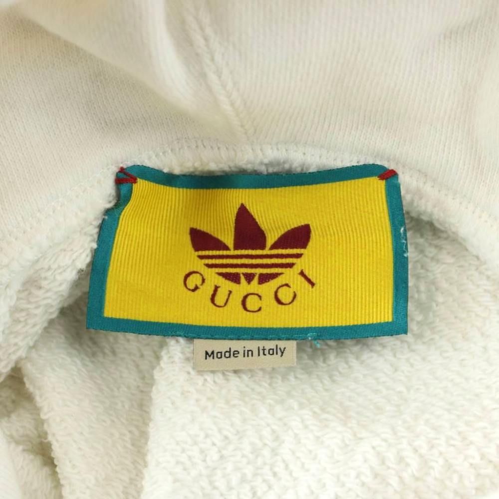Gucci Adidas Collaboration Hoodie Hooded Sweatshirt Cutoff Short Length Trefoil — view 4