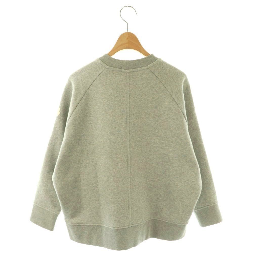 Moncler Brushed Lining Raglan Sweatshirt Pullover Heather Gray White XS — view 2