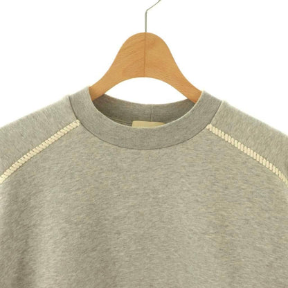 Moncler Brushed Lining Raglan Sweatshirt Pullover Heather Gray White XS — view 3