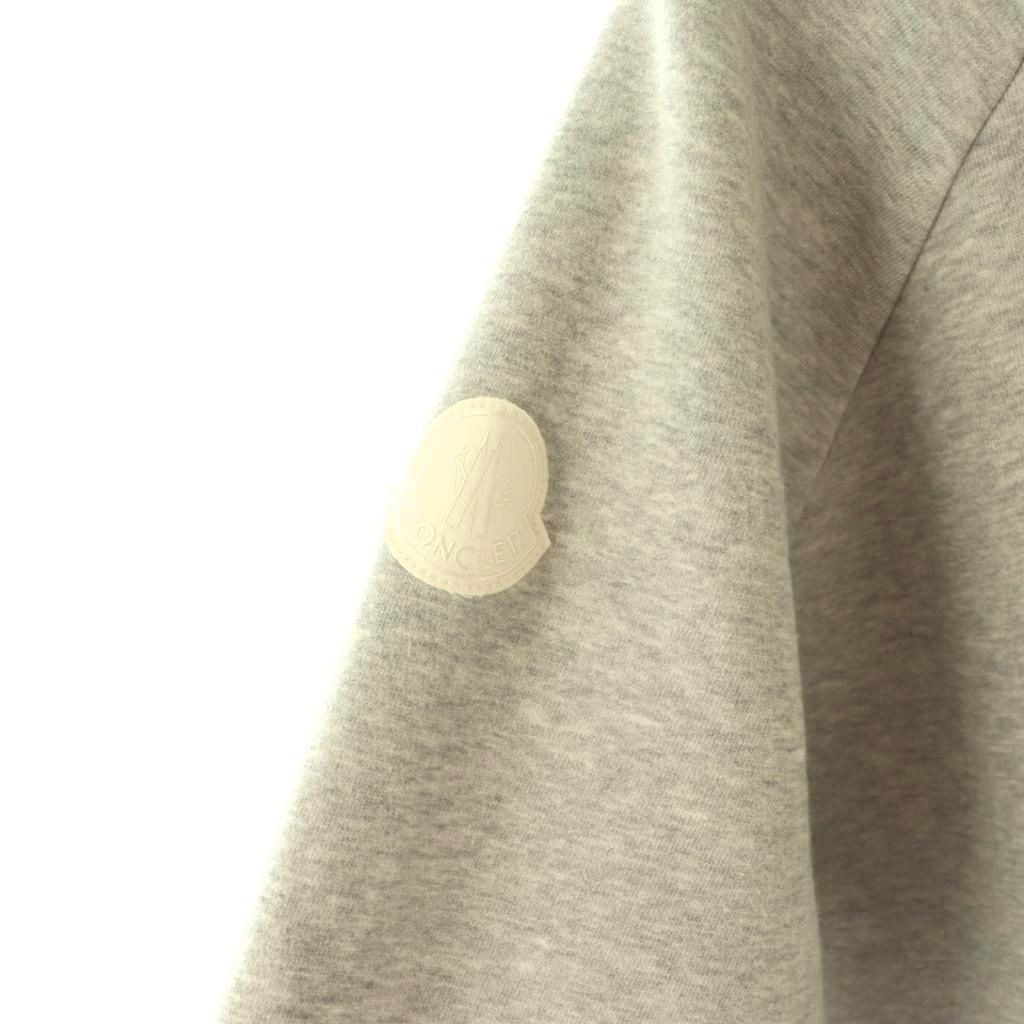 Moncler Brushed Lining Raglan Sweatshirt Pullover Heather Gray White XS — view 5