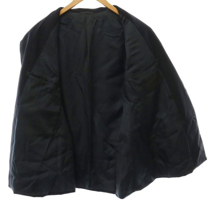Prada Peak Lapel Double Breasted Tailored Jacket Fully Lined Mohair Blend Navy — view 3
