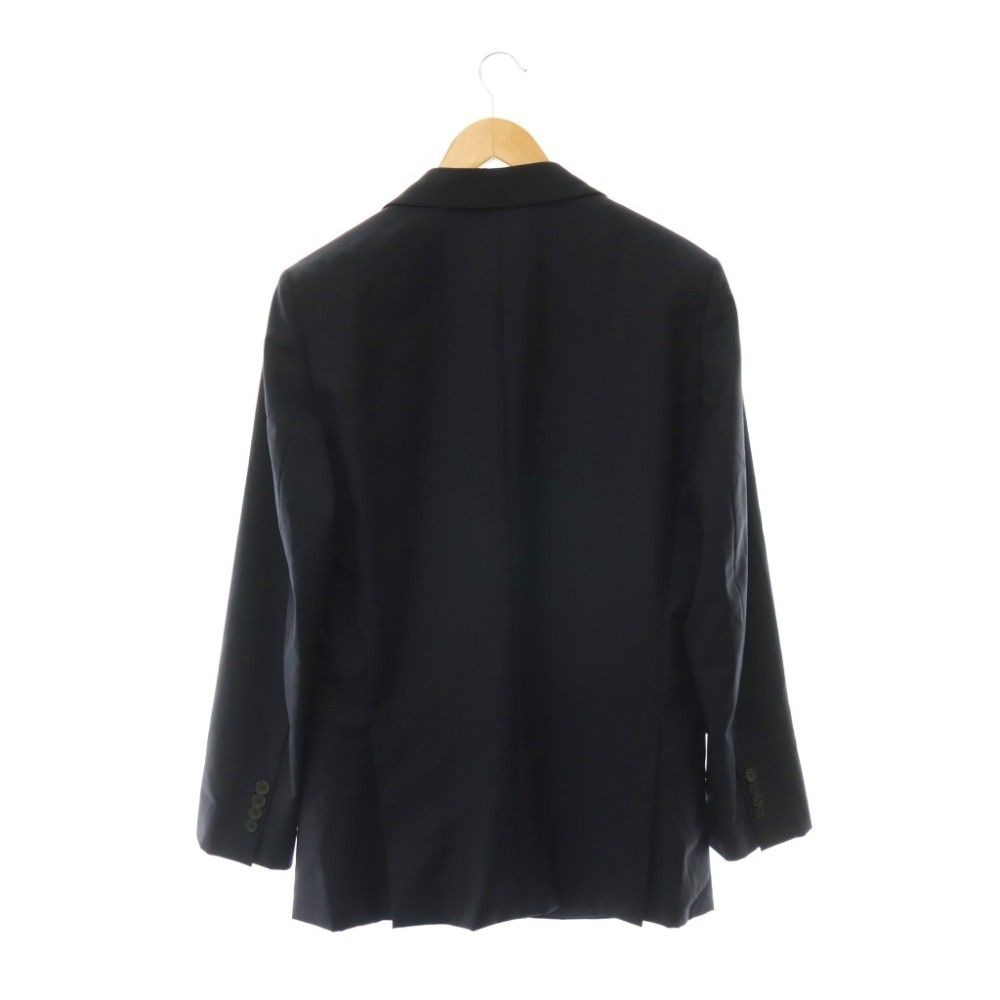 Prada Peak Lapel Double Breasted Tailored Jacket Fully Lined Mohair Blend Navy — view 2